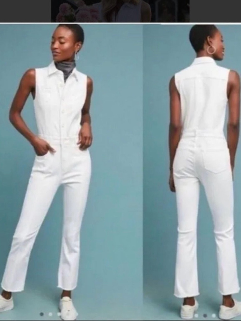 Pilcro by Anthropologie White
Denim Jumpsuit size 16